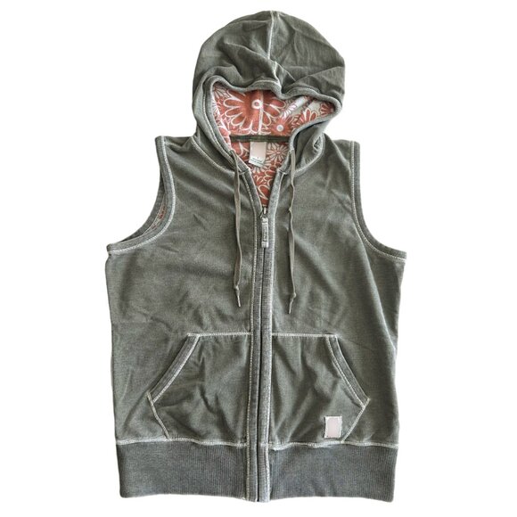 Rare 2000s Green Hooded Vest With Floral Lining ASO Princess Protection Program - Picture 3 of 7